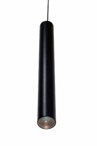JP Recessed pendant, jet black (RAL9005)/golden cuff