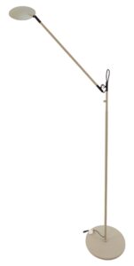 Orbit floor lamp, silk grey (RAL7044) - touch-dim