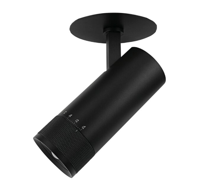 Ezra Zoom Recessed 15W CS, black, phase cut dimmable